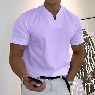 Playera Deportiva Manga Corta Hombre Talla Grande Algodón Elástico con Bolsillo - Image 22