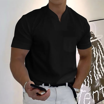 Playera Deportiva Manga Corta Hombre Talla Grande Algodón Elástico con Bolsillo - Image 23