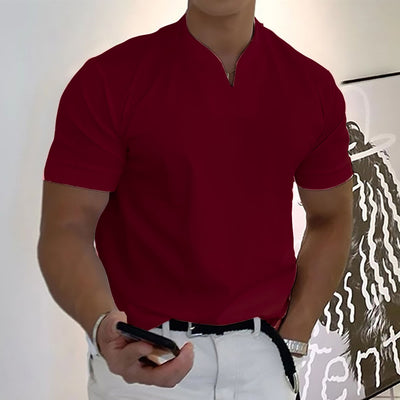 Playera Deportiva Manga Corta Hombre Talla Grande Algodón Elástico con Bolsillo - Image 28