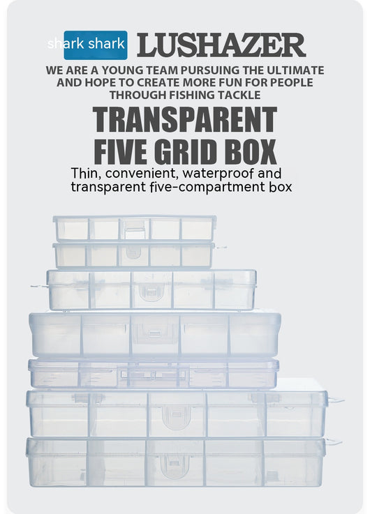 Caja Organizadora de Pesca con 5 Compartimentos Transparentes - Image 32