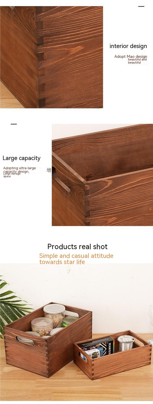 Caja de Almacenamiento Retro de Madera - Organizador Rectangular para Cosméticos - Image 21
