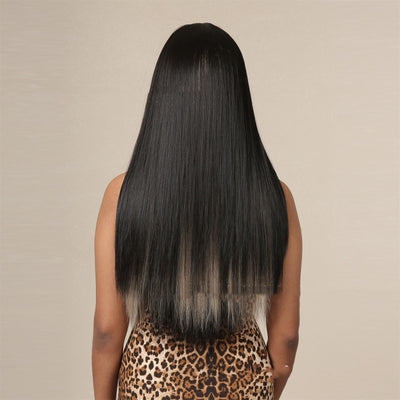 Peluca Larga Mujer Cabello Liso Natural con Reflejos - Image 7