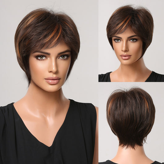 Peluca Corta Natural para Mujer - Cabello Completo Estilo Moderno - Image 8