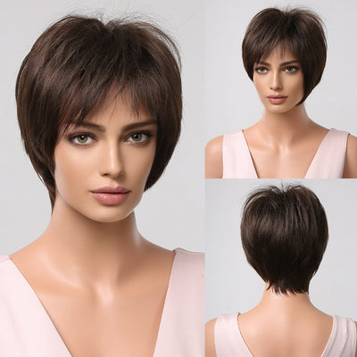 Peluca Corta Natural para Mujer - Cabello Completo Estilo Moderno - Image 10