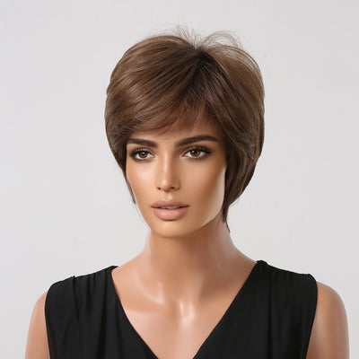 Peluca Corta Natural para Mujer - Cabello Completo Estilo Moderno - Image 12