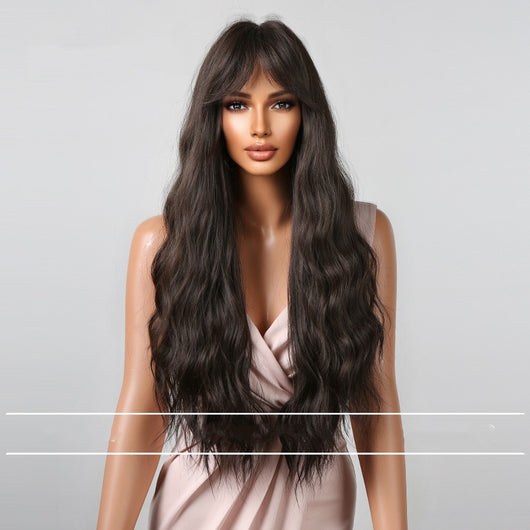 Peluca Ondas Grandes Rojo Rosa Cabello Largo y Rizado - Image 10