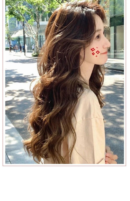 Peluca Larga Ondulada Natural con Flequillo Efecto Ocho - Volumen Abundante - Image 13