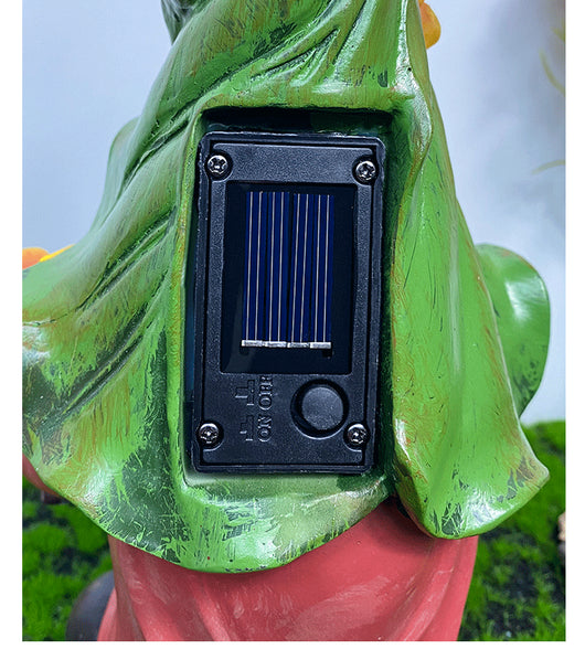Lámpara Solar Decorativa de Jardín con Estatua de Resina - Image 18