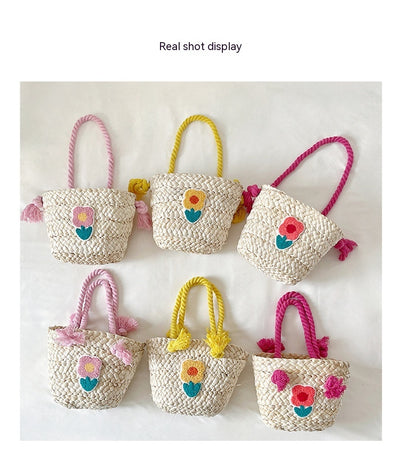 Bolsa Mensajera Infantil Tejida a Mano en Fibra Natural - Image 29