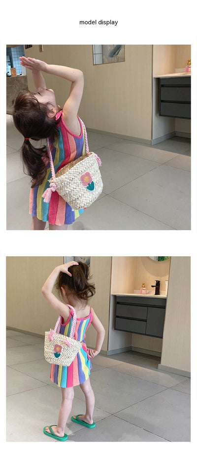 Bolsa Mensajera Infantil Tejida a Mano en Fibra Natural - Image 34