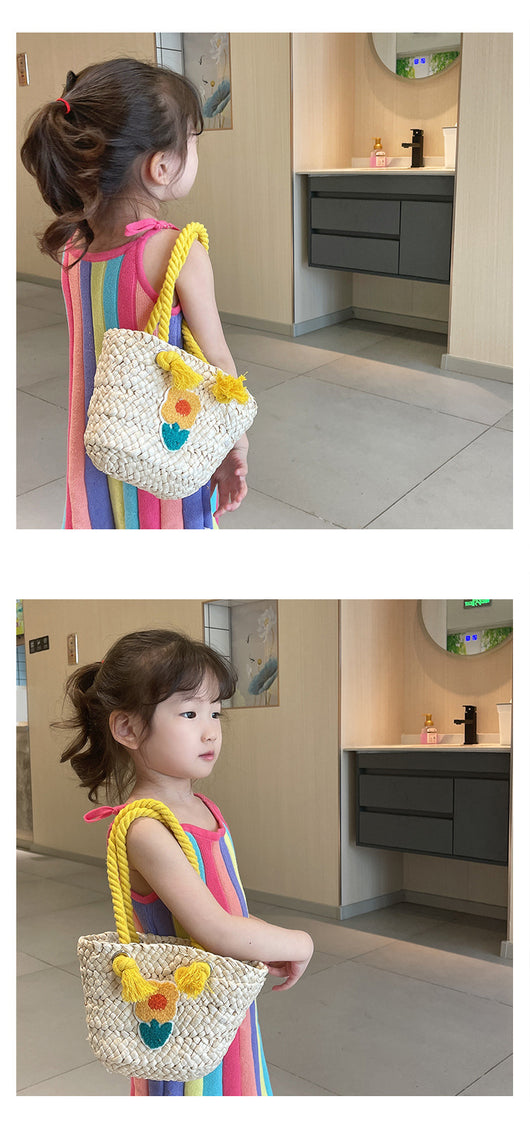 Bolsa Mensajera Infantil Tejida a Mano en Fibra Natural - Image 36