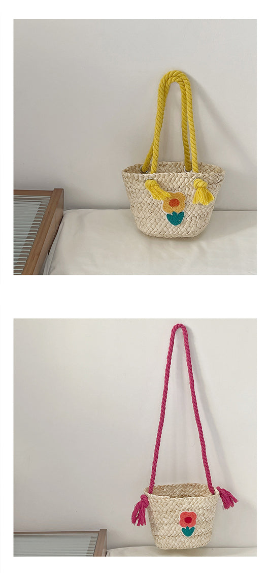 Bolsa Mensajera Infantil Tejida a Mano en Fibra Natural - Image 37