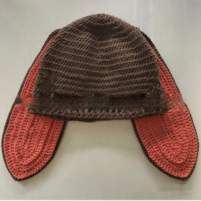 Gorro de Punto Artesanal con Orejas de Conejo, Diseño Divertido con Máscara de Un Ojo y Cuernos - Image 39