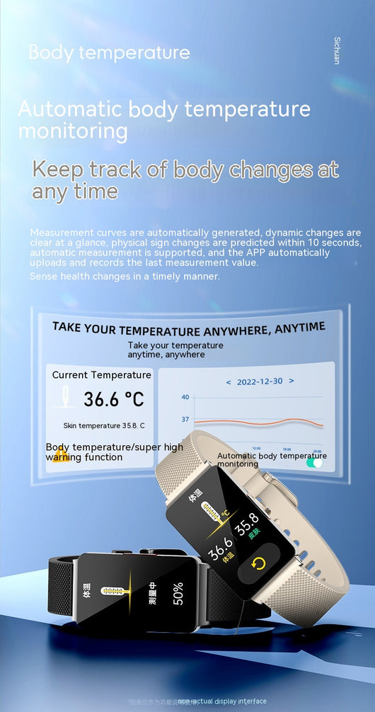 Pulsera Inteligente de Salud con Monitoreo de Oxígeno, Temperatura y Sueño - Image 29