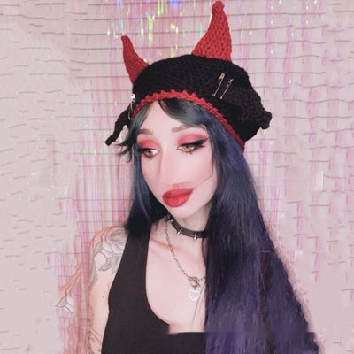 Gorro de Lana Cuernos Diabólicos - Ideal para Primavera Temprana - Image 15