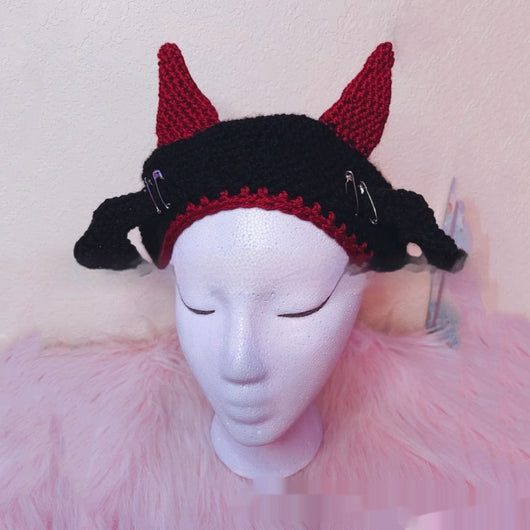 Gorro de Lana Cuernos Diabólicos - Ideal para Primavera Temprana - Image 21