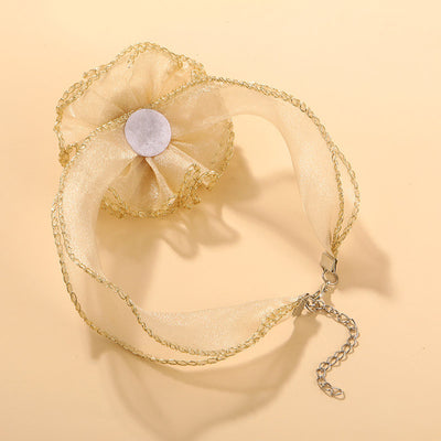 Collar Clavícula con Flor 3D en Encaje Transparente - Diseño Minimalista Trendy - Image 17