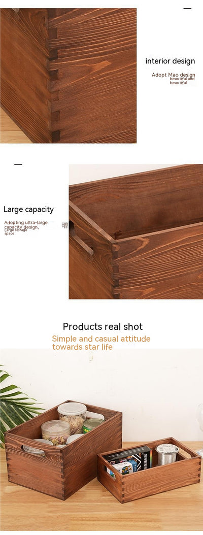 Caja de Almacenamiento Retro de Madera - Organizador Rectangular para Cosméticos - Image 28