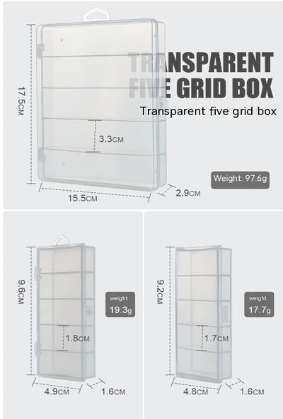 Caja Organizadora de Pesca con 5 Compartimentos Transparentes - Image 38