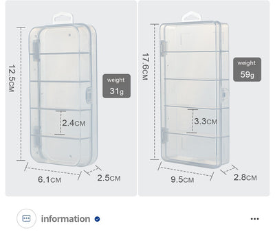 Caja Organizadora de Pesca con 5 Compartimentos Transparentes - Image 45