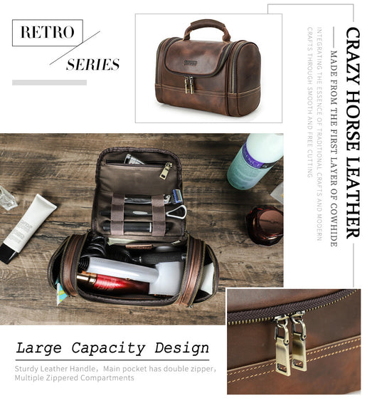 Bolsa Multiusos de Cuero Genuino Vintage - Portátil y Resistente - Image 22