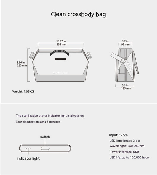 Bolso Desinfectante UV Multifuncional con Esterilizador - Image 22