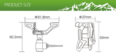 Estufa Portátil de Titanio para Camping - Quemador de Gas Ultraligero - Image 9