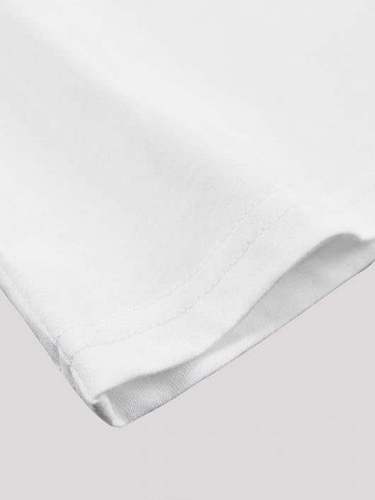 Playera Blanca Estampada de Manga Corta para Mujer - Image 8