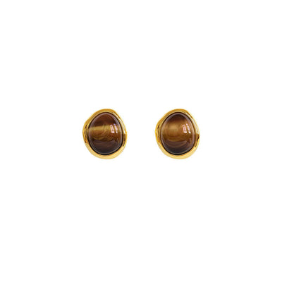 Aretes de Jade Blanco y Ojo de Tigre Estilo Chino - Diseño Exclusivo - Image 8