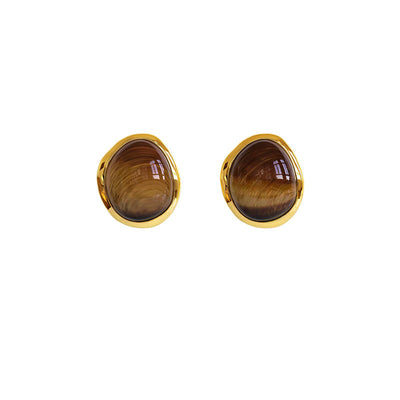 Aretes de Jade Blanco y Ojo de Tigre Estilo Chino - Diseño Exclusivo - Image 9