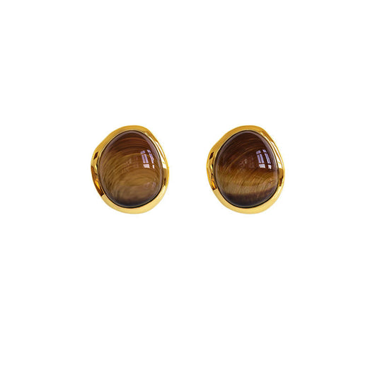 Aretes de Jade Blanco y Ojo de Tigre Estilo Chino - Diseño Exclusivo - Image 9