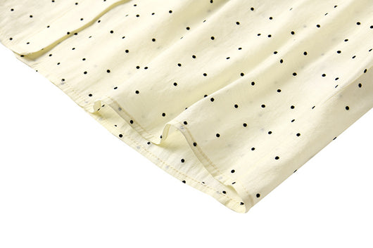 Blusa de Lunares con Moño Streamer de Manga Larga Versátil - Image 14