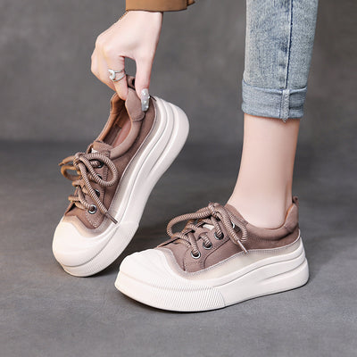 Zapatos Casuales de Cuero Vacuno Full Grain para Mujer con Cordones - Image 17