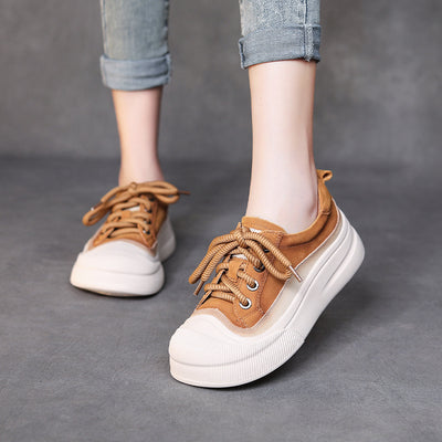Zapatos Casuales de Cuero Vacuno Full Grain para Mujer con Cordones - Image 20