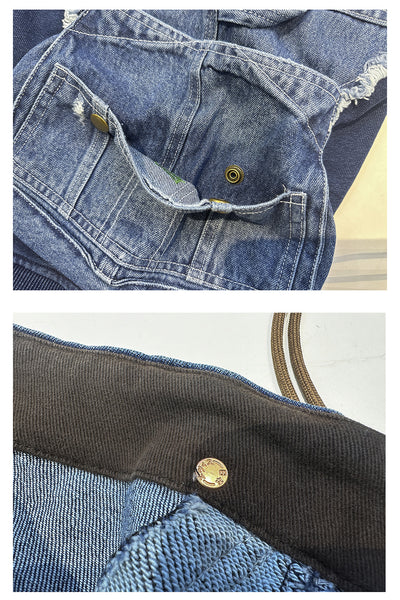 Shorts Vaquero Clásico con Costuras Desgastadas - Image 17