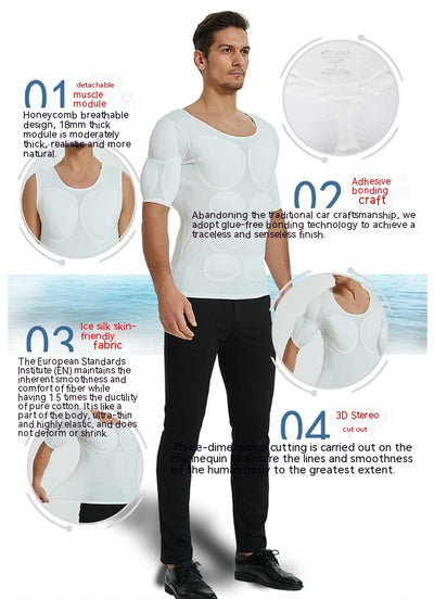 Camiseta Moldeadora con Relleno de Hombros Invisible para Hombre - Image 25