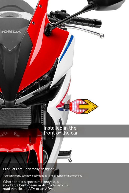 Luces Direccionales LED de Doble Color para Moto con Guía de Luz en Flecha - Image 14
