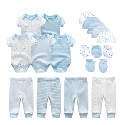 Conjunto Completo de 19 Piezas para Bebé: Peleles, Pantalones, Gorro y Guantes en Algodón - Image 33