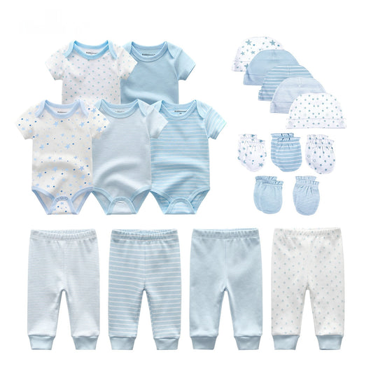 Conjunto Completo de 19 Piezas para Bebé: Peleles, Pantalones, Gorro y Guantes en Algodón - Image 33