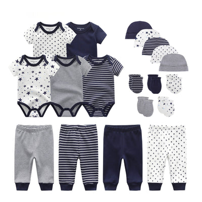 Conjunto Completo de 19 Piezas para Bebé: Peleles, Pantalones, Gorro y Guantes en Algodón - Image 35