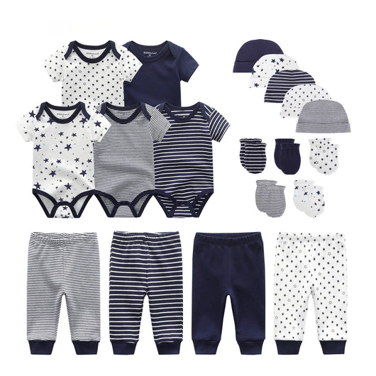 Conjunto Completo de 19 Piezas para Bebé: Peleles, Pantalones, Gorro y Guantes en Algodón - Image 35