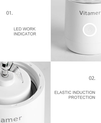 Licuadora Portátil 350ml USB Recargable - Batidora Eléctrica para Smoothies y Jugos - Image 26