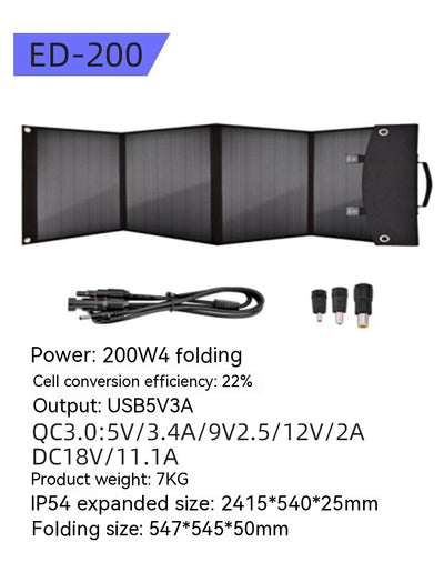 Panel Solar Portátil 200W - Cargador Plegable de Alta Potencia para Aventuras Outdoor - Image 9