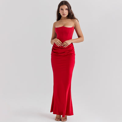 Vestido Largo Tubo Escotado Elegante para Fiestas y Eventos - Image 7