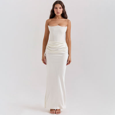 Vestido Largo Tubo Escotado Elegante para Fiestas y Eventos - Image 8