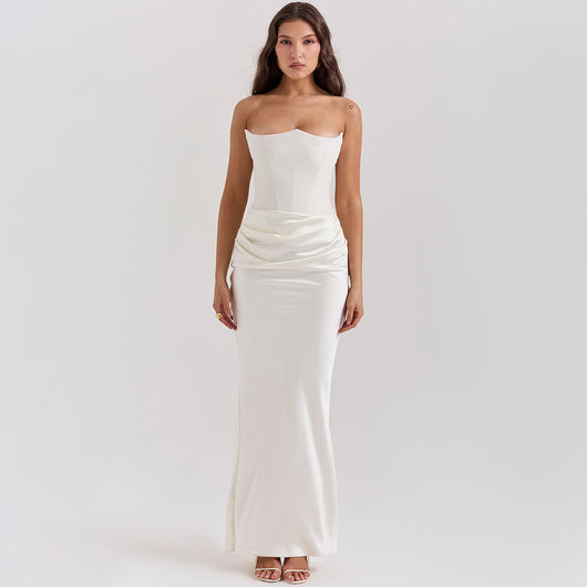 Vestido Largo Tubo Escotado Elegante para Fiestas y Eventos - Image 8