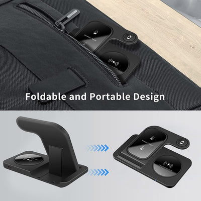 Cargador Inalámbrico 3 en 1 Plegable 15W de Carga Rápida - Image 16