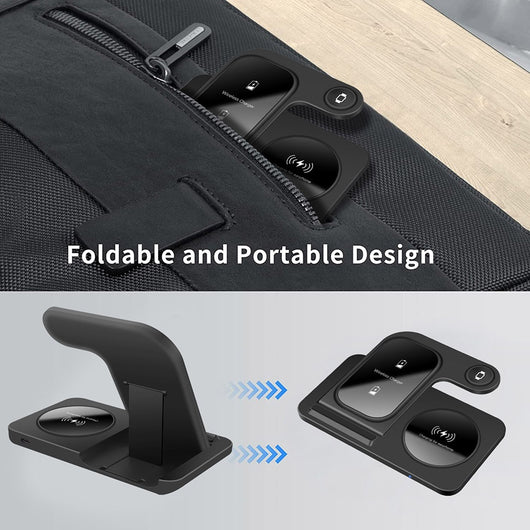 Cargador Inalámbrico 3 en 1 Plegable 15W de Carga Rápida - Image 16