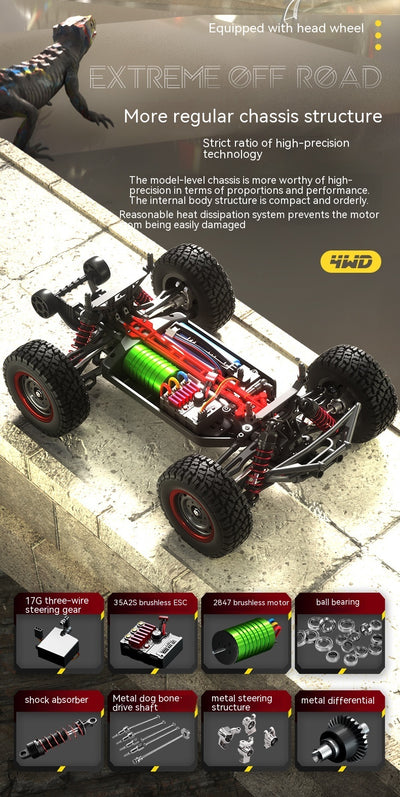 Auto de Carreras 4x4 Brushless de Alta Velocidad con Control Remoto - Image 13