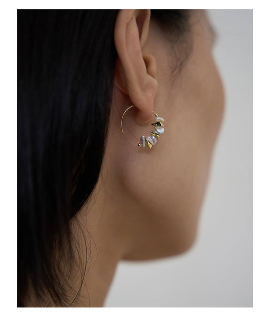 Aretes de Perla Barroca Natural Vintage - Image 8